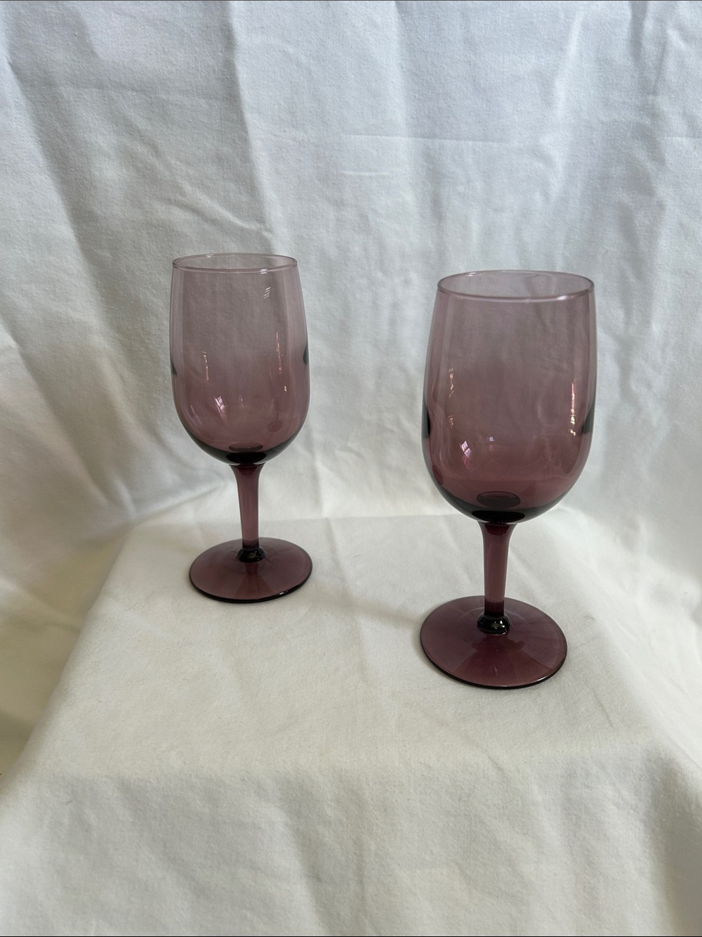 Purple Wine Glasses Set of 2 - Elegant Stemware